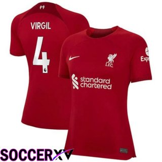 FC Liverpool（VIRGIL 4）Womens Home Jersey 2022/2023