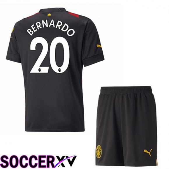 Manchester City（BERNARDO 20）Kids Away Jersey 2022/2023