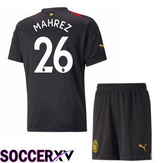 Manchester City（MAHREZ 26）Kids Away Jersey 2022/2023