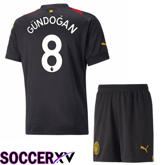 Manchester City（GUNDOGAN 8）Kids Away Jersey 2022/2023