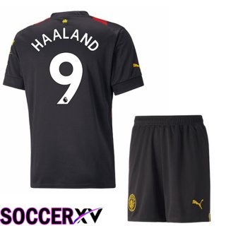 Manchester City（HAALAND 9）Kids Away Jersey 2022/2023