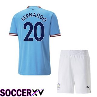 Manchester City（BERNARDO 20）Kids Home Jersey 2022/2023