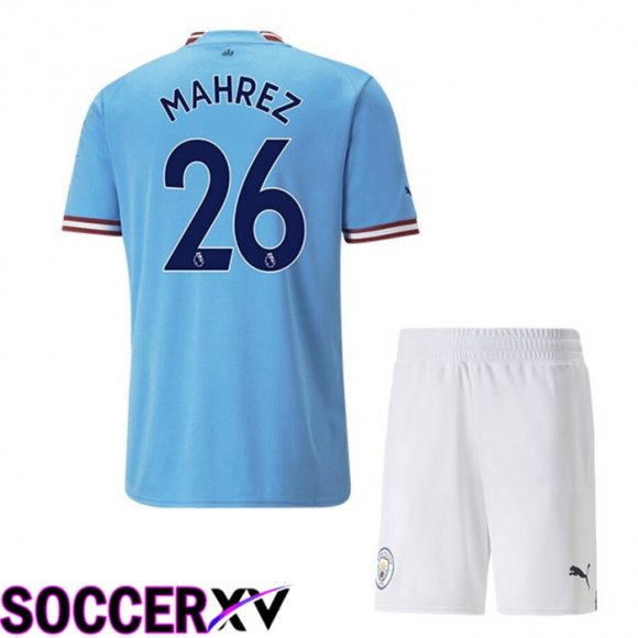 Manchester City（MAHREZ 26）Kids Home Jersey 2022/2023