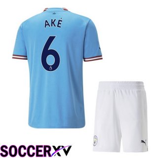 Manchester City（AKE 6）Kids Home Jersey 2022/2023