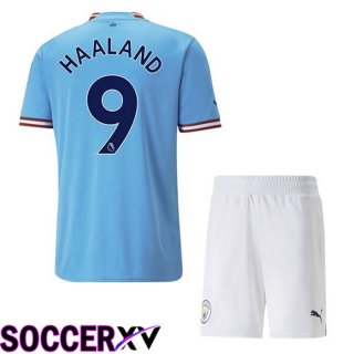 Manchester City（HAALAND 9）Kids Home Jersey 2022/2023