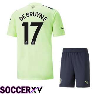 Manchester City（DEBRUYNE 17）Kids Third Jersey 2022/2023