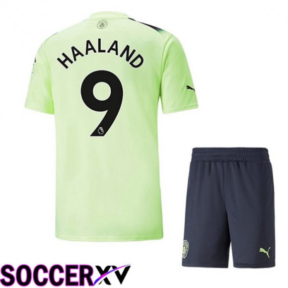 Manchester City（HAALAND 9）Kids Third Jersey 2022/2023