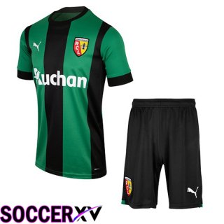 RC Lens Kids Away Jersey Green Black 2022 2023