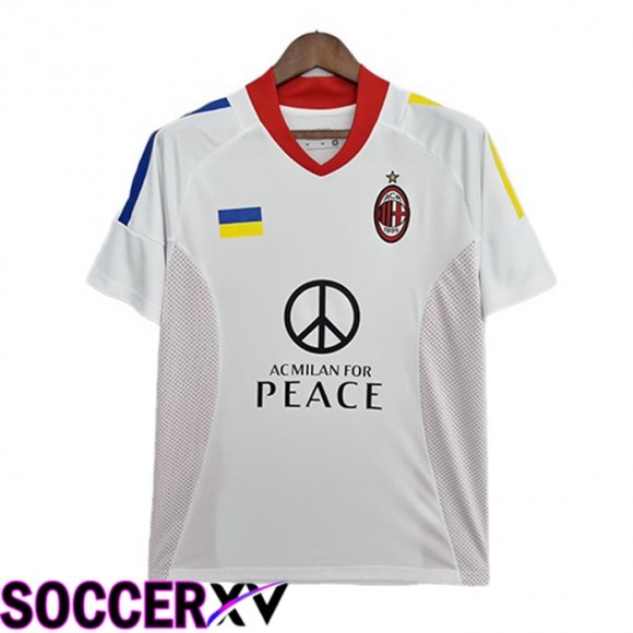 AC Milan Retro Away Jersey Champions League White 2002-2003