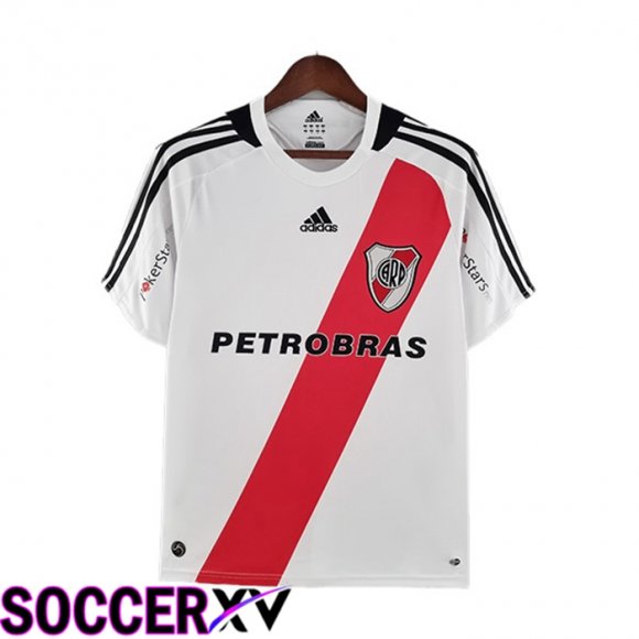 River Plate Retro Home Jersey White Red 2009-2010