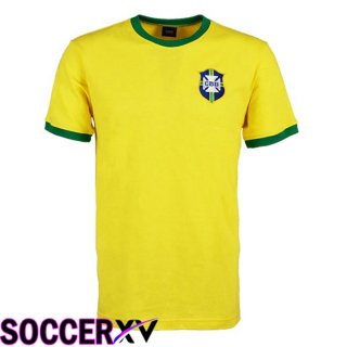 Brazil Retro Home Jersey Yellow 1970