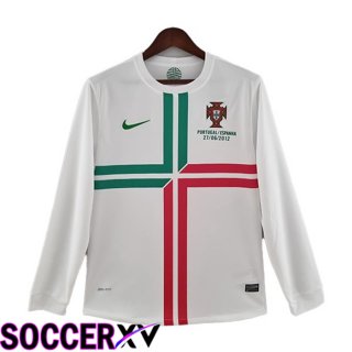 Portugal Retro Away Jersey Long Sleeve White 2012