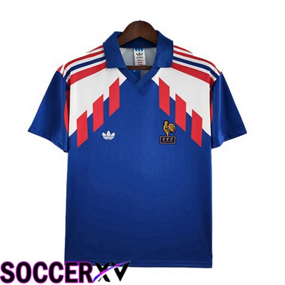 France Retro Home Jersey Blue 1988-1990