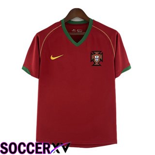 Portugal Retro Home Jersey Red 2006