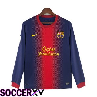 Barcelona long sleeve Home Jersey Purple Red 2012-2013