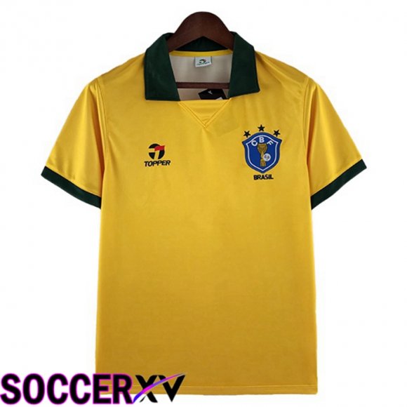 Brazil Retro Home Jersey Yellow 1988