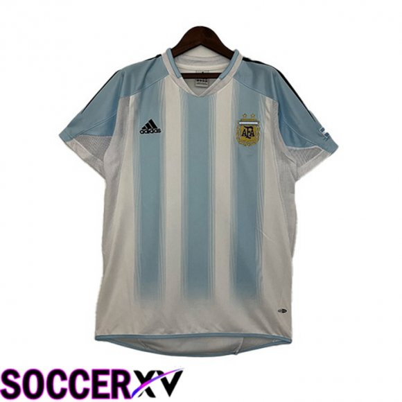 Argentina Retro Soccer Jersey Home Blue White 2004-2005