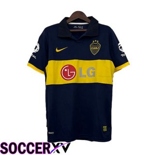 Boca Juniors Retro Soccer Jersey Home Black Yellow 2009-2010