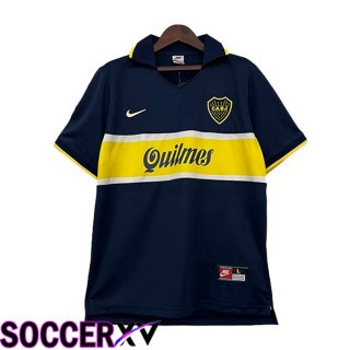 Boca Juniors Retro Soccer Jersey Home Black Yellow 1996-1997