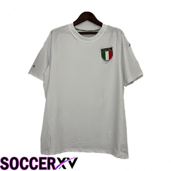 Italy Retro Soccer Jersey Away White 2000