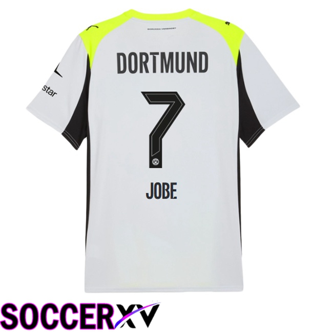 Dortmund BVB (Jobe 7) Away Soccer Jersey Grey Green 2025/2026