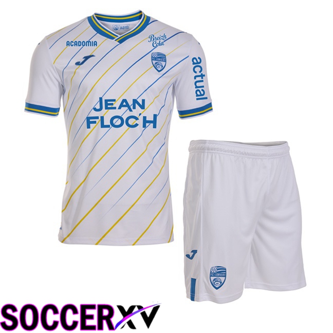 FC Lorient Kids Away Soccer Jersey White 2025/2026