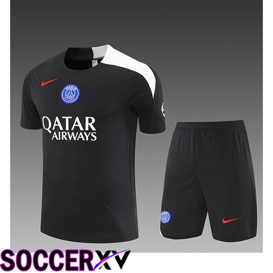 PSG Kids kit Training T Shirt Black/Blue 2025/2026  PSG Kids kit Training T Shirt Black/Blue 2025/2026